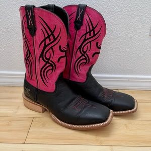 Hooey by Twisted X Neon Pink Cowgirl Boots - Wide Square Toe